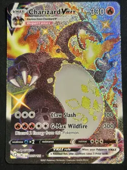 Pokemon TCG Shining Fates Charizard VMAX Holo Card SV107/SV122 NM FAST SHIP!! - Image 1