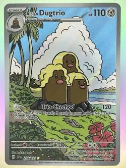 Alolan Dugtrio 208/191 Sv08: Surging Sparks Holo IR Card TCG NM Pokemon - Image 1