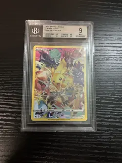 2023 Pokemon Crown Zenith #160 Pikachu SCR EN BGS 9 (second card listing) - Image 1