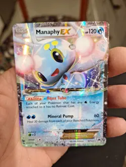 Manaphy EX 32/122 XY BREAKpoint Ultra Rare Holo Pokemon Card DAMAGED - Image 1
