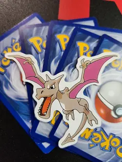 aerodactyl Sticker Plus Random Official Pokemon TCG Cards!! - Image 1