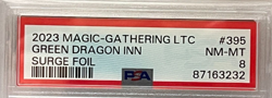 MTG Green Dragon Inn Surge Foil LTC #395 Graded PSA 8 (NM) Lord Of The Rings - Image 3