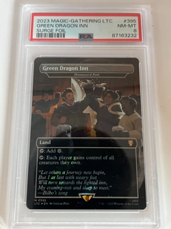 MTG Green Dragon Inn Surge Foil LTC #395 Graded PSA 8 (NM) Lord Of The Rings - Image 4