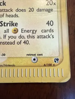 2003 Pokemon Jolteon EX Sandstorm Reverse Holo HP Partial Swirl 🌀 e-Reader - Image 4