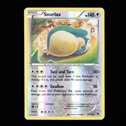 Pokemon TCG Snorlax 77/124 Reverse Holo XY Fates Collide 2016 NM - Image 1