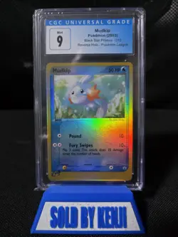 Pokemon Mudkip Black Star Promo Pokemon League #010 CGC Mint 9 - Reverse Holo - Image 1