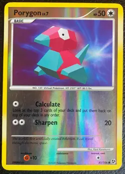 Pokemon TCG - Porygon 81/106 Lv. 7 - Great Encounters (2008) - Reverse Holo - LP - Image 1