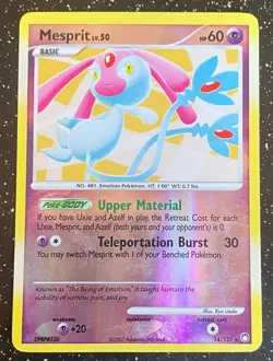 Pokemon TCG - Mesprit 14/123 - Mysterious Treasures (2007) Reverse Holo - LP/MP - Image 1