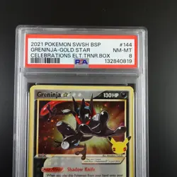 PSA 8 Greninja Gold Star SWSH 144 Pokemon Celebrations Promo Holo Graded Card - Image 2