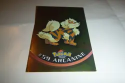 1999 Topps Chrome Pokemon Card Arcanine #59 Holo HP Tv Animation - Image 1