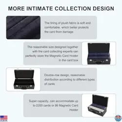 Ultimate Card Storage Box - Holds 2200+ Cards! Portable Case for YuGiOh, MTG, - Image 3