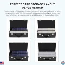 Ultimate Card Storage Box - Holds 2200+ Cards! Portable Case for YuGiOh, MTG, - Image 5
