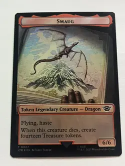 MTG - *FOIL TOKEN* Smaug #7 / Food #10 - Lord Of The Rings - NM - Image 1