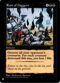 Rain of Daggers – R – Sorcery – Normal – The List Reprints – # – NM – MTG - Image 1