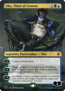 MTG Foil - Oko, Thief of Crowns (Borderless) - 271 / NM / English - Image 1