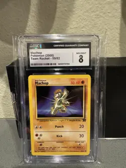 2000 Pokemon CGC 8 Machop Team Rocket- 59/82 - Image 1