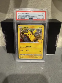 2021 Pokemon PSA 10 Pikachu-Holo McDonald’s Collection 25/25 - Image 1