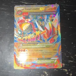 Pokemon Primal Groudon EX Ultra Rare Full Art Holo XY Primal Clash 86/160 240HP - Image 2