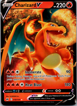 Charizard V Crown Zenith 018/159 Holo Ultra Rare Near Mint NM Foil Pokemon TCG - Image 1