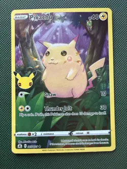 Pokemon Pikachu TCG Celebrations Card 5/25 Holographic Near Mint Condition - Image 1