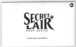MTG Secret Lair In Memoriam: Jaya Ballard [SEALED NON-FOIL] Magic The Gathering - Image 1