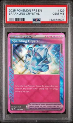 2025 POKEMON PRE EN-PRISMATIC EVOLUTIONSSPARKLING CRYSTAL 129 - PSA 10 - Image 2