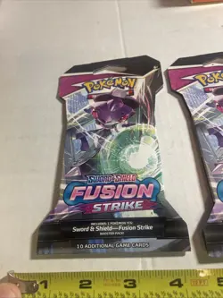Lot of 3 Pokemon TCG Fusion Strike Sword and Shield Packs Genesect 3 Pack - Image 2