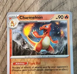 Pokemon Charmeleon SV: Paldean Fates 008/091 Near Mint NM Reverse Holo - Image 1