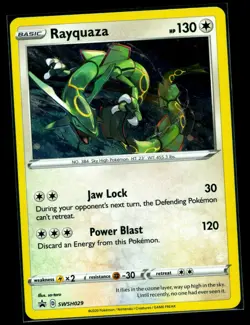 Pokemon: Rayquaza SWSH029 Black Star Promo Cosmos Holo NM - Image 1