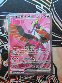 Pokemon Fezandipiti EX Ultra Rare Holo 084/064 Sv: Shrouded Fable NM - Image 1