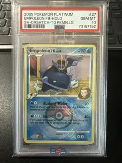 2009 POKEMON PLATINUM SUPREME VICTORS #27 EMPOLEON FB SV-CRSHTCH PKMN PSA 10 - Image 1