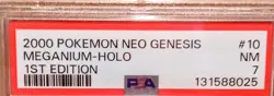2000 Pokemon Neo Genesis 1st Edition Meganium Holo #10/111 PSA 7 - Image 2