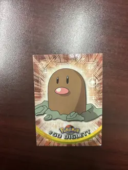 Pokemon Card Diglett #50 TOPPS Series 1 Blue Logo 1st Print LP NM Non-Holo - Image 1