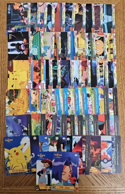 Topps Animated Pokemon 63 Card Lot Vintage WOTC - NON FOIL - BLUE LOGO - LP-MP - Image 1