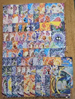 Topps Animated Pokemon 93 Card Lot Vintage - Blue Label - NON FOIL - LP-MP - Image 1