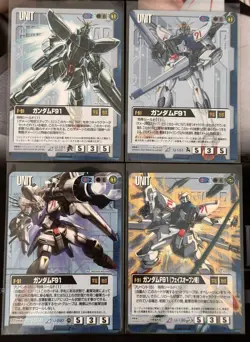 Gundam War TCG CCG 2001-2006 Japanese F-91 4 Card Lot - Image 1