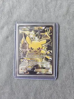 2016 Pikachu EX XY124 RARE Holo Black Star Promo Pokemon Card Adult Owned - Image 2