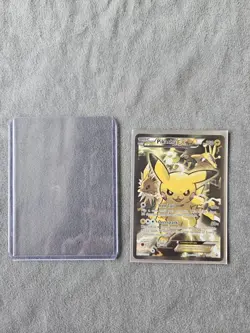 2016 Pikachu EX XY124 RARE Holo Black Star Promo Pokemon Card Adult Owned - Image 3