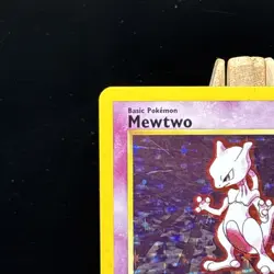 Pokemon Mewtwo TCG Holo Rare Card Base Set 10/102, WOTC 1999 LP - Image 2
