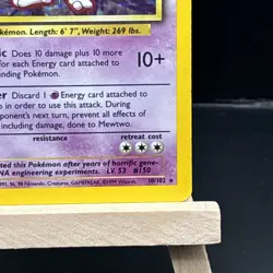 Pokemon Mewtwo TCG Holo Rare Card Base Set 10/102, WOTC 1999 LP - Image 4