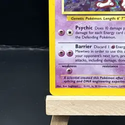 Pokemon Mewtwo TCG Holo Rare Card Base Set 10/102, WOTC 1999 LP - Image 5