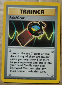 PokeGear 88/111 Rare Non-Holo Neo Genesis Set Pokemon Trainer Card NM - Image 1