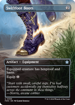 Swiftfoot Boots - Borderless, Foundations, Near Mint x 1 MTG - Image 1