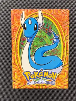 E11 DRAGONAIR Black Logo Pokemon Topps TV Animation Edition Card 1999 - Image 1