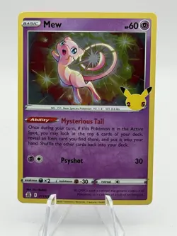 Pokemon TCG Mew 011/025 Holo 25th Anniversary Celebrations - Image 1