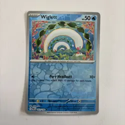 Pokemon TCG Wiglett 051/182 Paradox Rift Reverse Holo Common - Image 1