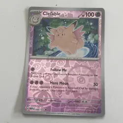Pokemon TCG Clefable Scarlet & Violet-151 036/165 Reverse Holo Uncommon - Image 1