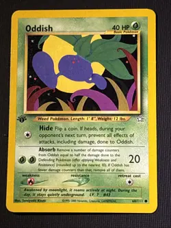 Oddish 68/111 Neo Genesis Regular Pokemon TCG NM 1st Edition - Image 1