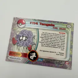 Pokemon TCG Tangela Topps #114 TV Animation Blue Logo Non Holo Card NM - Image 4