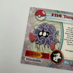 Pokemon TCG Tangela Topps #114 TV Animation Blue Logo Non Holo Card NM - Image 5